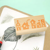 New home card, House rubber stamp, Lots of houses stamp, Cute decoration stamp, Japanese rubber stamps