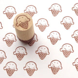 Ice cream stamp, Retro pop ice cream, Kawaii rubber stamp, Japanese stationery, Japanese rubber stamps