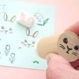 Rabbit rubber stamp, Easter decoration