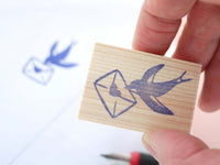 Swallow love letter stamp