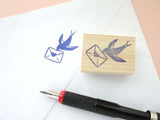 Swallow love letter stamp