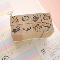 Hobonichi mini weather stamps