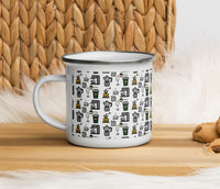 Kawaii camping mug, Coffee tools mug, Gift for coffee lover
