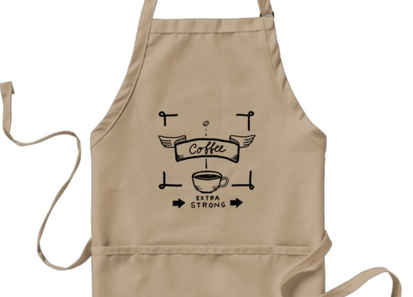 Extra strong coffee antique apron