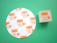 Baby fox rubber stamp, Animal rubber stamp, Japanese rubber stamp