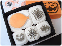 Halloween balloons rubber stamps, Unique rubber stamp, Autumn greeting, Japanese rubber stamps