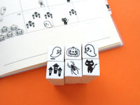 Halloween mini rubber stamps, Hobonichi rubber stamps, Stationery gift idea, Japanese rubber stamps