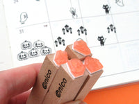 Halloween mini rubber stamps, Hobonichi rubber stamps, Stationery gift idea, Japanese rubber stamps