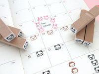 Animal hobonichi stamps set of 6