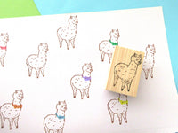 Adorable alpaca stamp, Japanese rubber stamps