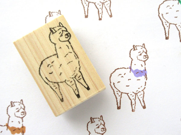 Adorable alpaca stamp, Japanese rubber stamps