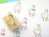 Adorable alpaca stamp, Japanese rubber stamps