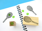 Tennis racket rubber stamp, Tennis lover gift stamp, Unique rubber stamp, Japanese rubber stamps