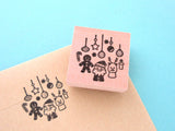 Christmas decoration rubber stamp, Christmas card stamp, Japanese rubber stamps