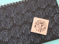 Halloween rubber stamp, Cute rubber stamps, Japanese rubber stamps