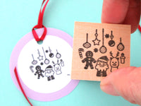 Christmas decoration rubber stamp, Christmas card stamp, Japanese rubber stamps