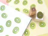 Kiwi rubber stamp, Cute rubber stamp, Japanese stationery, Hobonichi decoration, Japanese rubber stamps