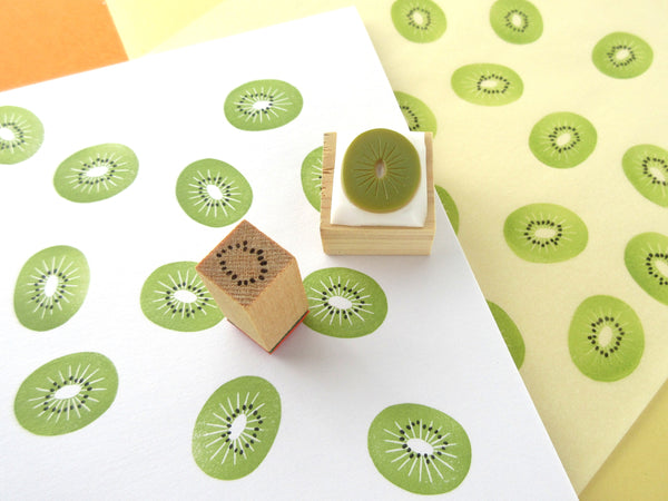 Kiwi rubber stamp, Cute rubber stamp, Japanese stationery, Hobonichi decoration, Japanese rubber stamps