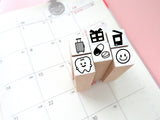 Hobonichi mini rubber stamps set