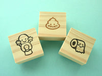 Poo rubber stamp, Toilet paper, Toilet stamp, Cute rubber stamps, Japanese rubber stamps