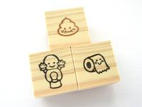 Poo rubber stamp, Toilet paper, Toilet stamp, Cute rubber stamps, Japanese rubber stamps