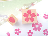 Cherry blossom and petal stamps (Big and Small), Cherry blossom stamp, Flower stamp, Japanese rubber stamp