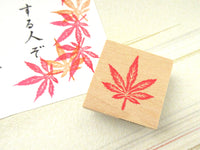 Japanese maple stamp, Japanese rubber stamp, Japanese wedding, Autumn decoration