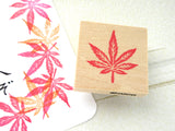 Japanese maple stamp, Japanese rubber stamp, Japanese wedding, Autumn decoration