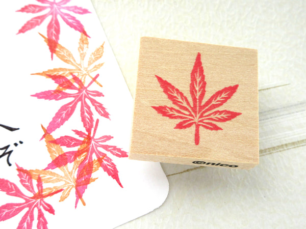 Japanese maple stamp, Japanese rubber stamp, Japanese wedding, Autumn decoration