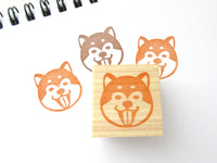 Japanese Shiba inu rubber stamp, Shiba dog rubber stamp, Japanese stationery, Animal lover, Cute rubber stamp