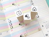 Health check mini icon stamps set of 3