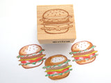 Hamburger stamp Junk food lover