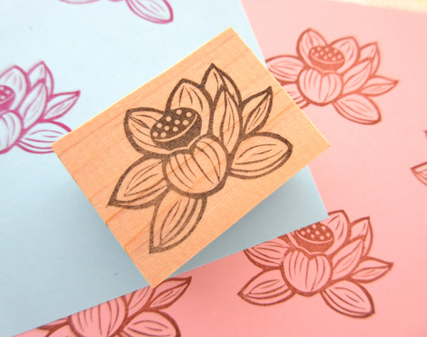 Lotus rubber stamp
