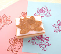 Lotus rubber stamp