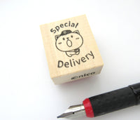 【Made to order】Special delivery stamp, Postman cat, Snail mail lover, Cat rubber stamp, Japanese rubber stamps