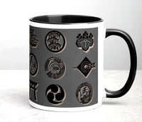 Japanese Kamon mug, Family crests mug, Japanese gift, Japanese history, Japanese souvenir