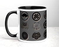 Japanese Kamon mug, Family crests mug, Japanese gift, Japanese history, Japanese souvenir