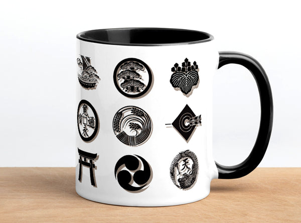 Japanese Kamon mug, Family crests mug, Japanese gift, Japanese history, Japanese souvenir