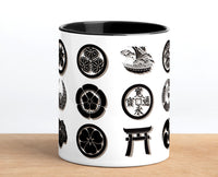 Japanese Kamon mug, Family crests mug, Japanese gift, Japanese history, Japanese souvenir