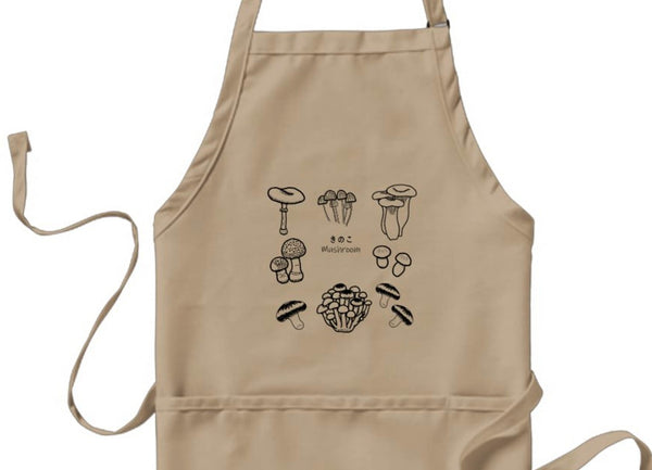 Mushroom apron, Cooking apron, Gift for her, Kinoko in Japanese