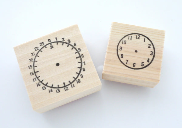 Clock rubber stamp, Time schedule hobonichi stamps, Bullet journal