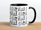 Engineer tools mug, Colorful mug, Father's day gift,