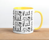 Engineer tools mug, Colorful mug, Father's day gift,