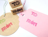 To From tag stamp, Christmas gift tags, Japanese rubber stamps, Cute rubber stamps, Christmas balls