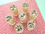 Bonsai master rubber stamps, Miniature bonsai rubber stamp, Japanese rubber stamp