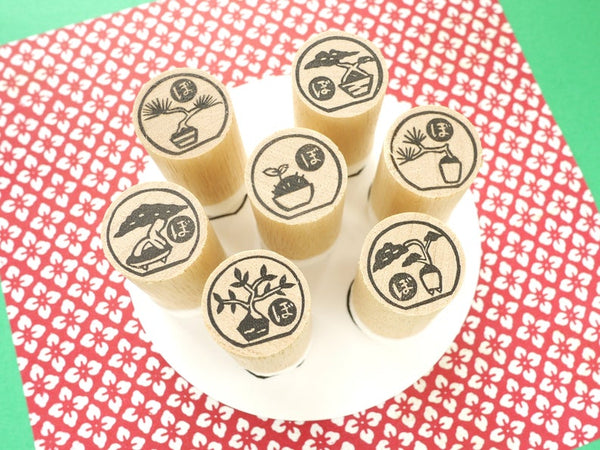 Bonsai master rubber stamps, Miniature bonsai rubber stamp, Japanese rubber stamp