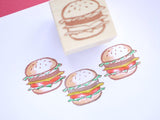 Hamburger stamp Junk food lover