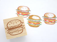 Hamburger stamp Junk food lover