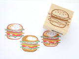 Hamburger stamp Junk food lover