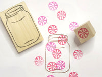 Candy and Jar Christmas decoration stamps